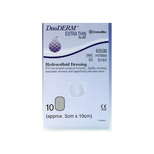 DUODERM EXTRA THIN DRESSING 5X10CM (10)