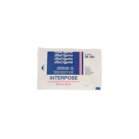 INTERPOSE DRESSING 5x5CM (100) STERILE           