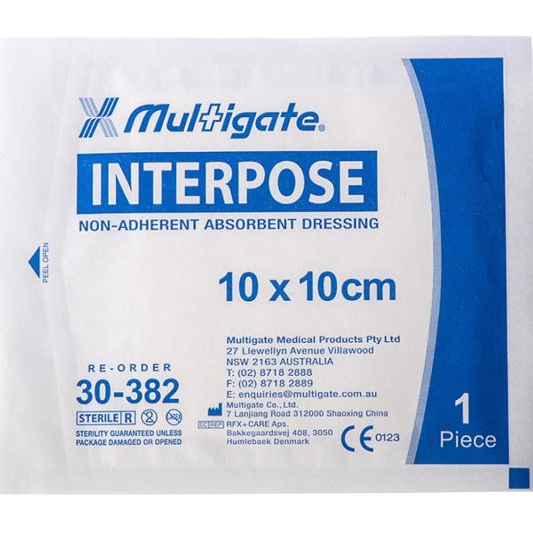 INTERPOSE DRESSING 10X10CM (100) STERILE