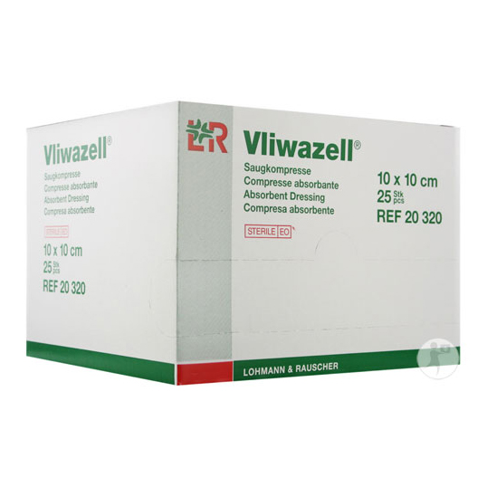 VLIWAZELL 10X10CM 60/BOX ABSORBENT DRESS. STERILE