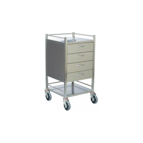 TROLLEY INSTRUMENT S/S 4 DRAWER 50X50X100 4HC