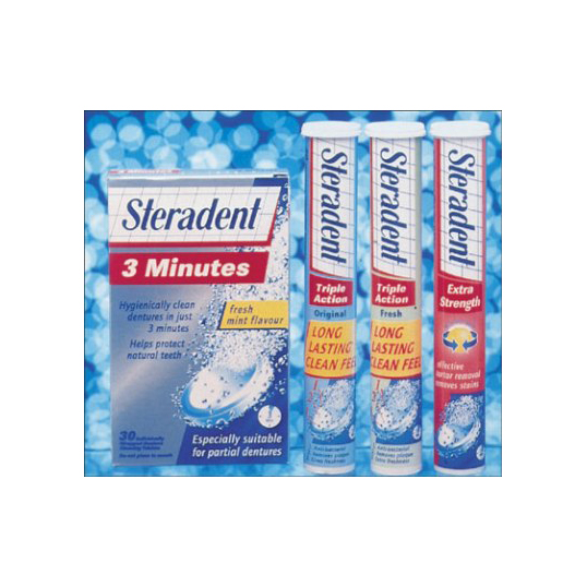 STERADENT DENTURE CLEANING TABLETS (48)