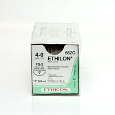 SUTURE NYLON 4/0 19MM ETHILON 12'S