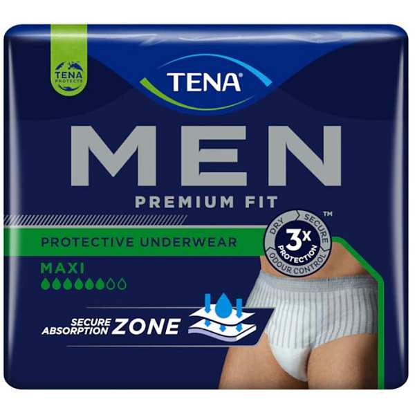 TENA MEN PREMIUM FIT MAX UNDERWEAR MED/LGE (8X3)