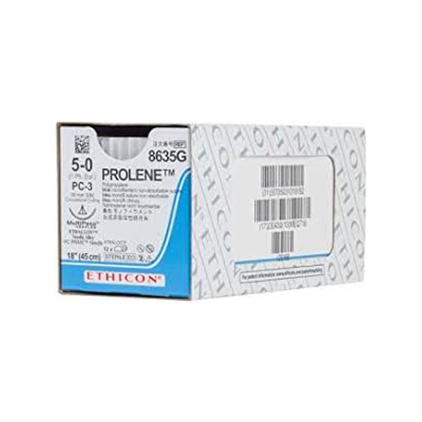 SUTURE POLYPROPYLENE 5/0 ETHICON 16MM PROLENE 12s