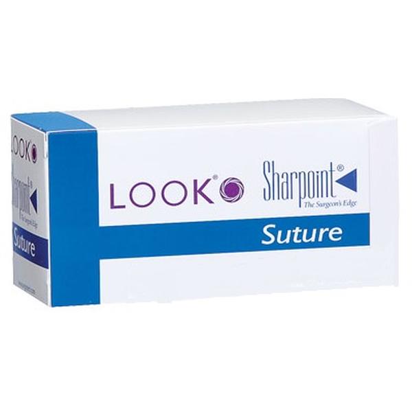 SUTURE NYLON 5/0 18MM 45CM LOOK (12)