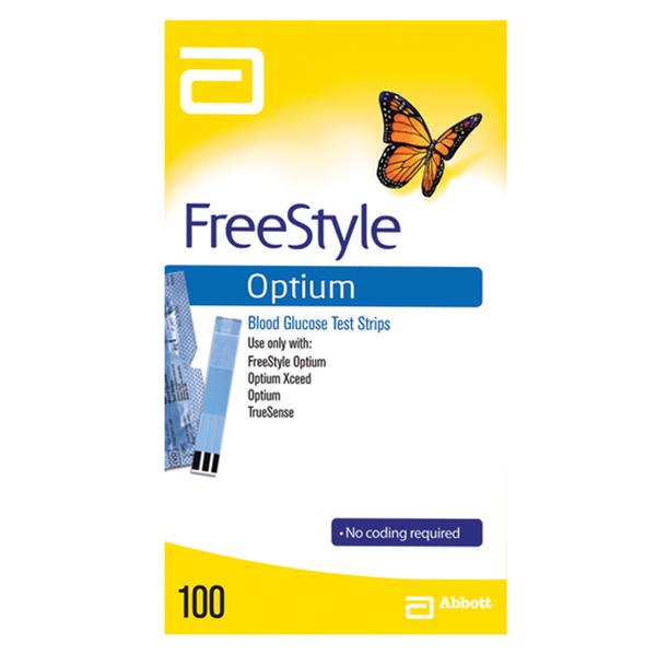 BSL TEST STRIP FREESTYLE BLOOD GLUCOSE OPTIUM 100