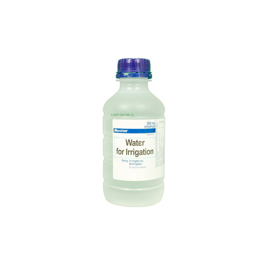 WATER FOR IRRIGN PLASTIC BOTTLE 500ML