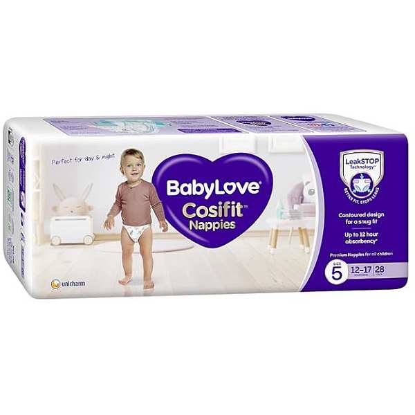 BABYLOVE COSIFIT NAPPIES WALKER SIZE 5 (28X3)