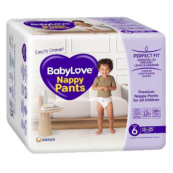 BABYLOVE NAPPY PANTS JUNIOR (42/PK X 2PK)        