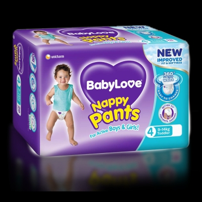 BABYLOVE NAPPY PANTS TODDLER (56/PK X 2PK)       