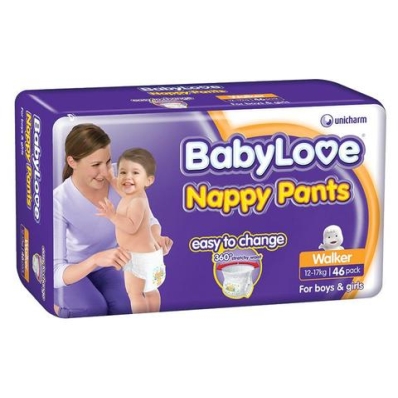 BABYLOVE NAPPY PANTS WALKER (50/PK X 2PK)