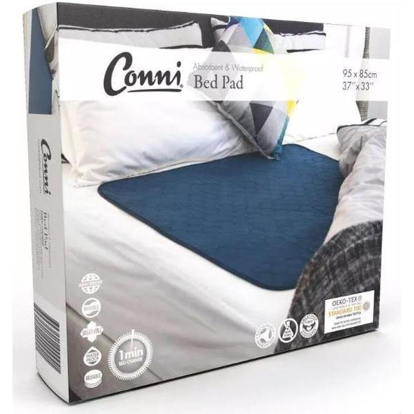 BED PAD CONNI TEAL 85 X 95CM (NO TUCK INS)