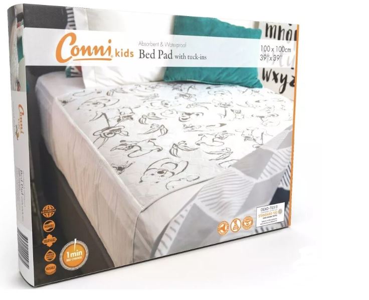 BED PAD CONNI KIDS 1MX1M AUSSIE ANIMALS TUCK IN