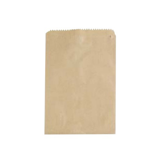 BAG BROWN PAPER FLAT 213 X200MM NO 2 SQ 500 PK