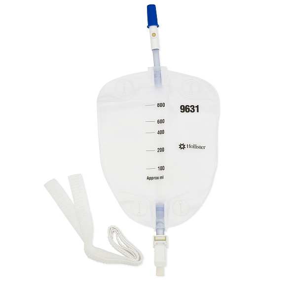 BAG LEG URINE STERILE 800ML 10cm TUBE (10)