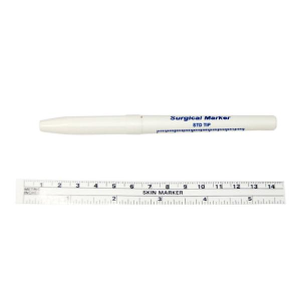 DISP SURG MARKER PURPLE W/15CM RULER STERILE