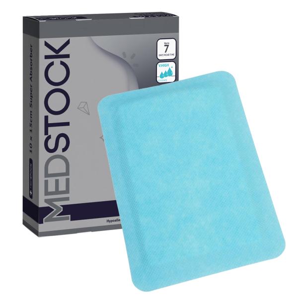 SUPER ABSORBER MEDSTOCK DRESSING 10X15CM (10)