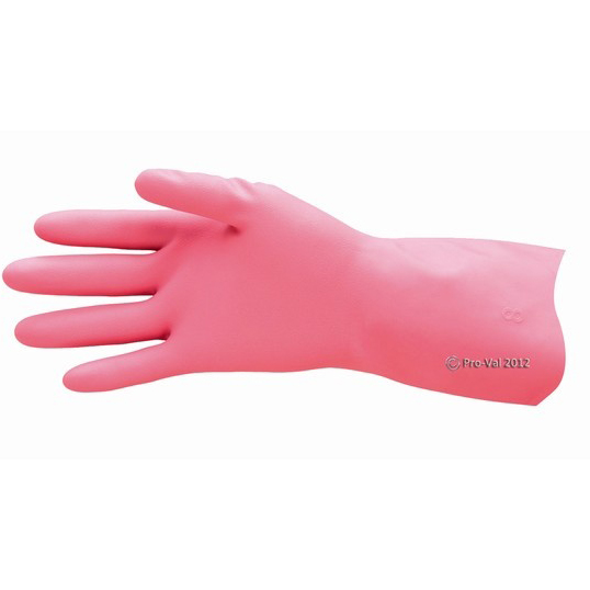 GLOVE PINK SILVER LINED RUBBER 8-8.5 (12PR)