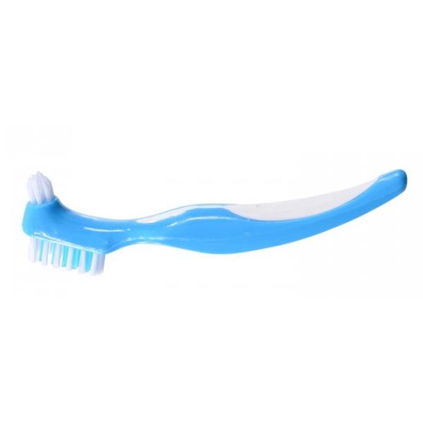DENTURE CLEANING BRUSH CURVED GRIP